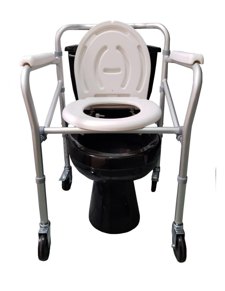 Silla Baño Cromada Aluminio Ruedas Frenado Super Confort - Image 5