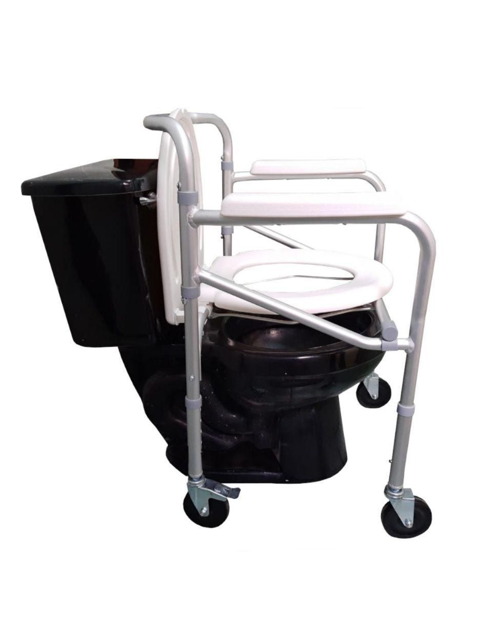 Silla Baño Cromada Aluminio Ruedas Frenado Super Confort - Image 6