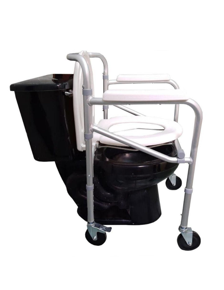 Silla Baño Cromada Aluminio Ruedas Frenado Super Confort - Image 6