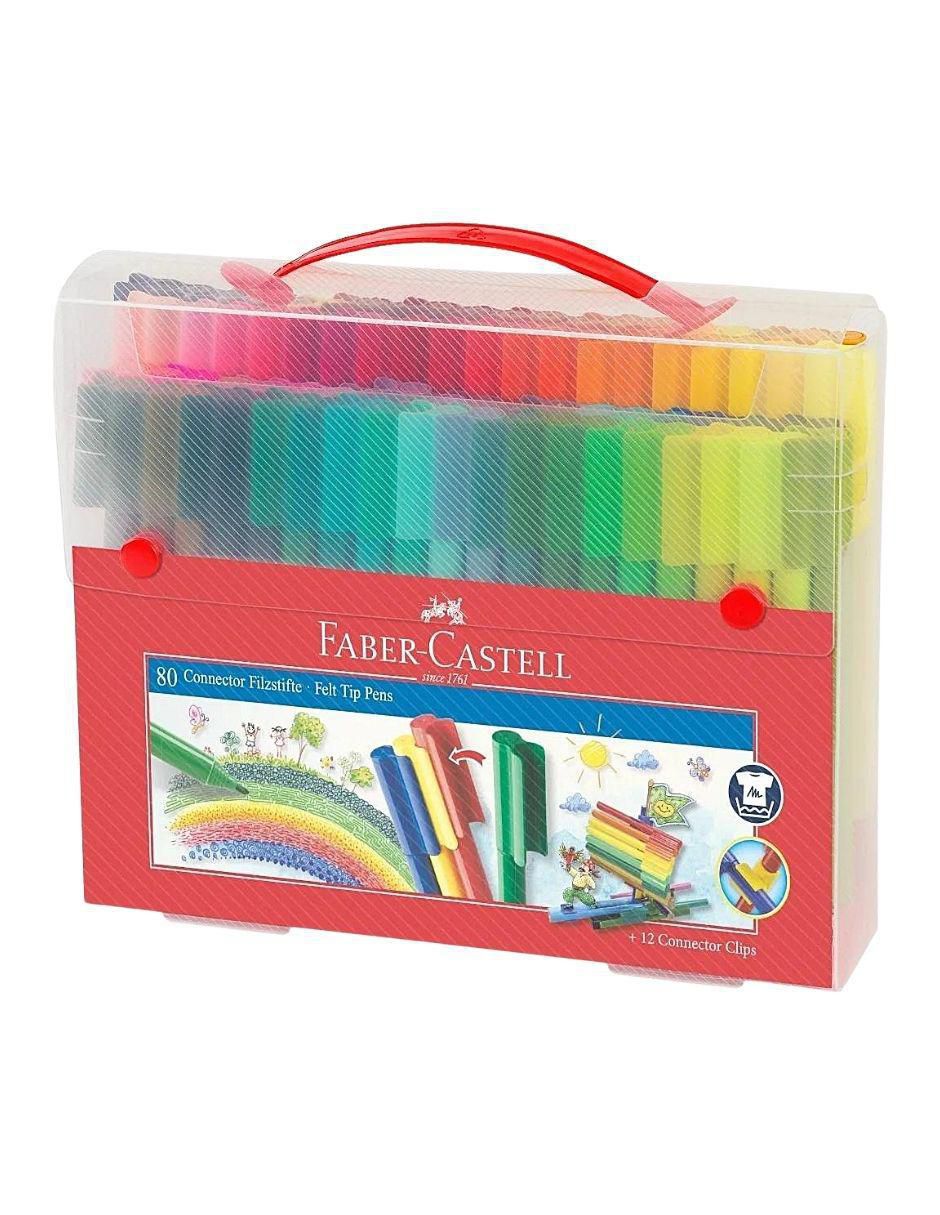 Plumones Connector Faber-Castell Maletín 80 Piezas - Image 1