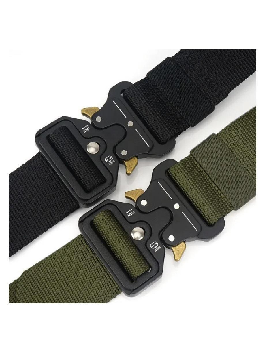 Cinturón Táctico Negro Militar 125cm Unisex - Image 2