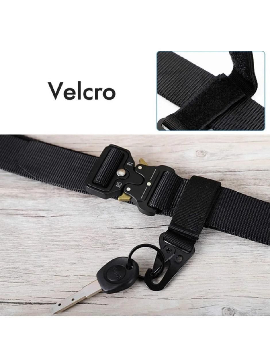 Cinturón Táctico Negro Militar 125cm Unisex - Image 4