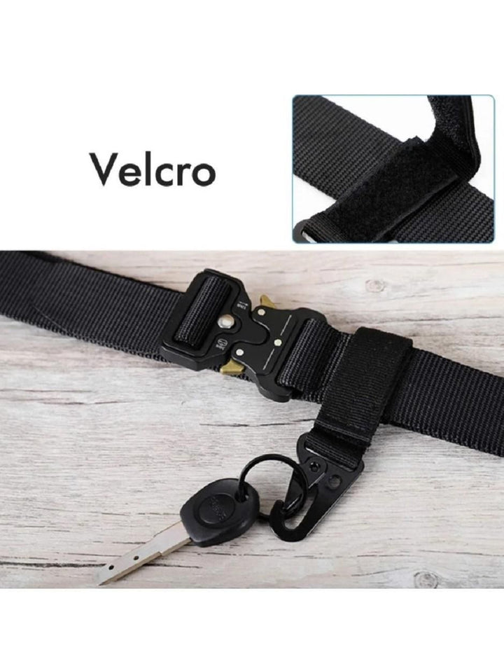 Cinturón Táctico Negro Militar 125cm Unisex - Image 4