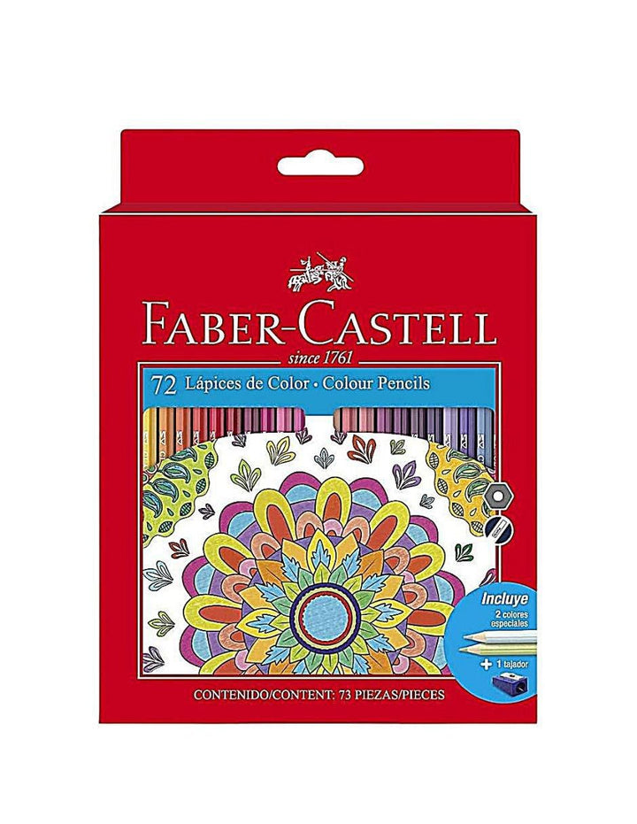 Lápices de Colores Faber-Castell Hexagonales 72 Piezas - Image 1