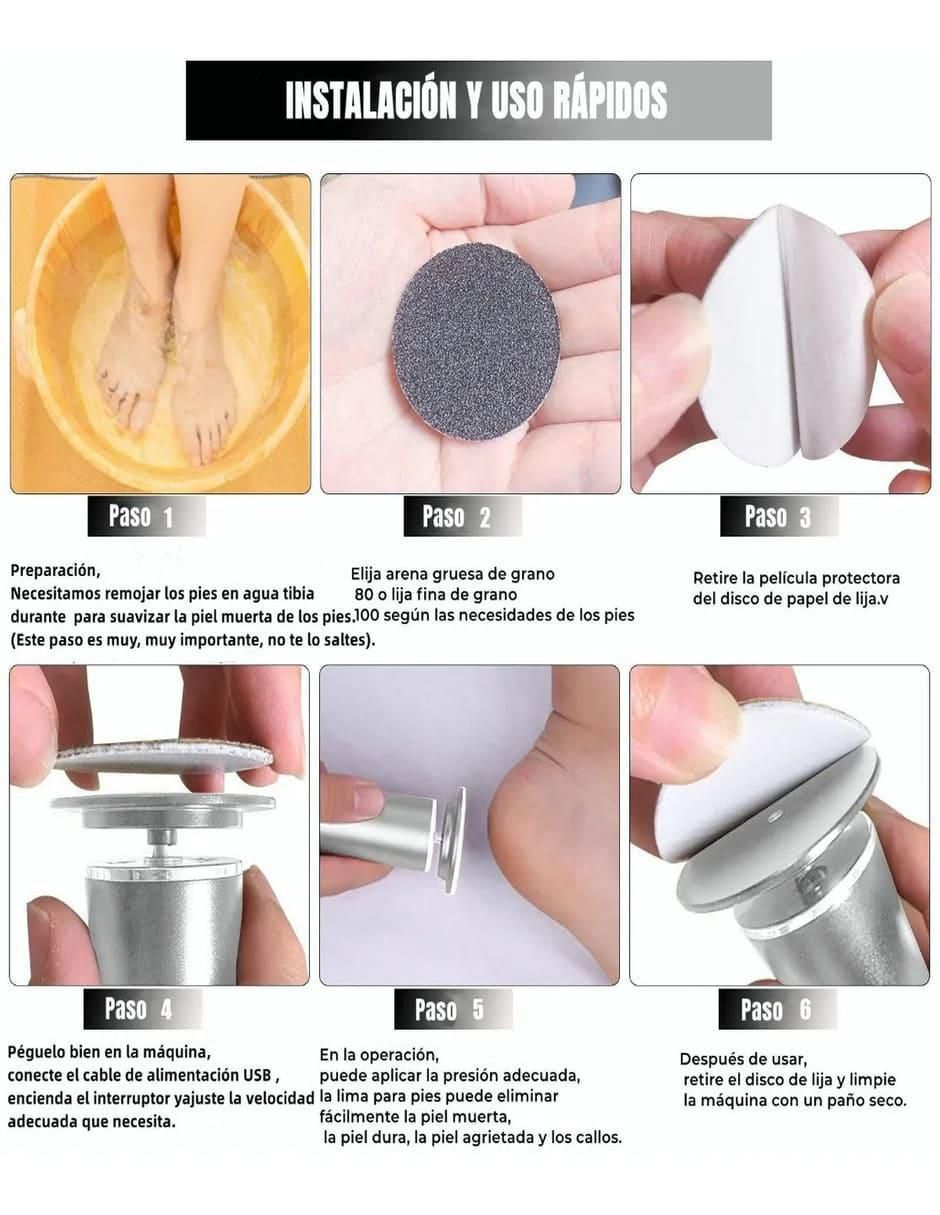 Set Pedicure Manual con Controlador de Velocidad - Image 4