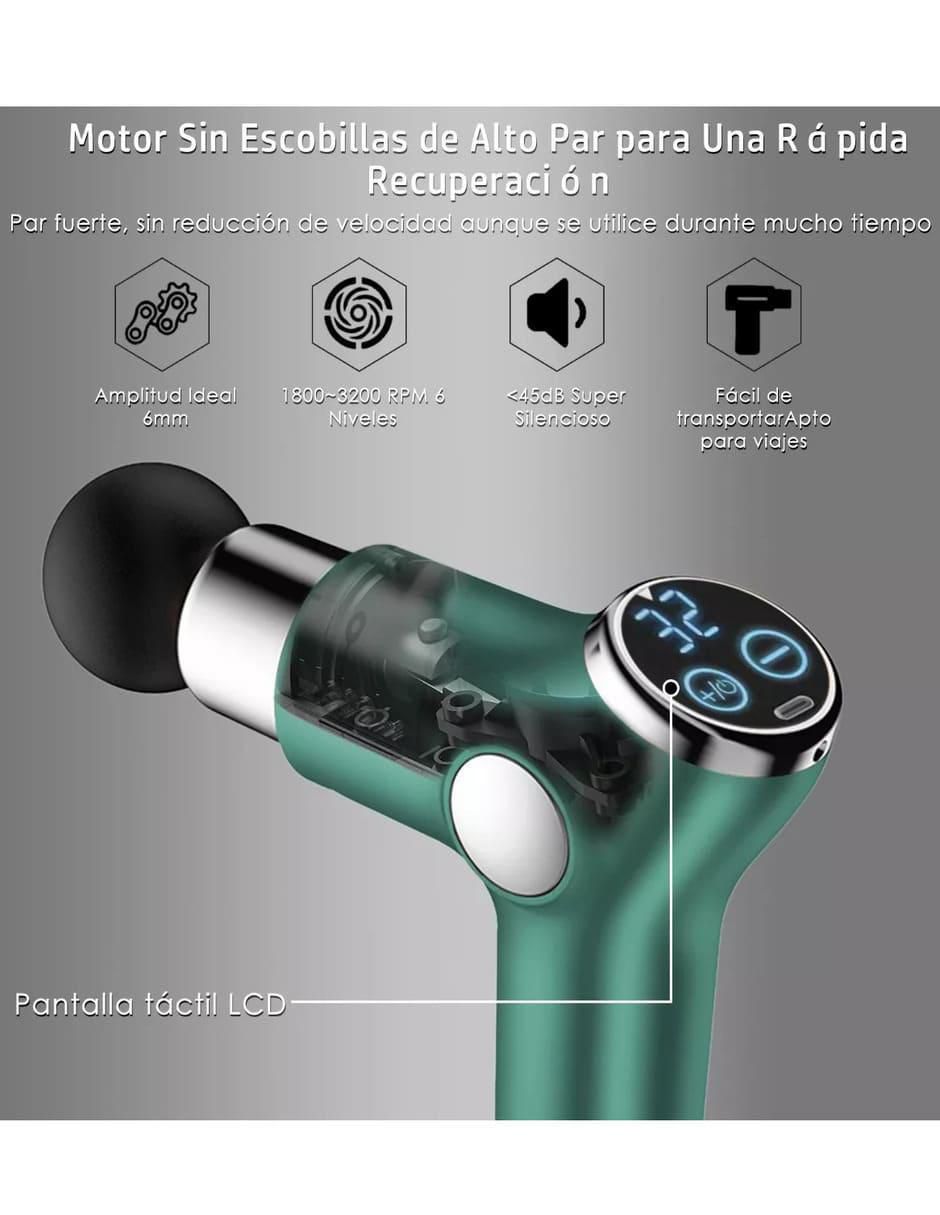 Pistola de Masaje Corporal 32 Velocidades LCD - Image 3