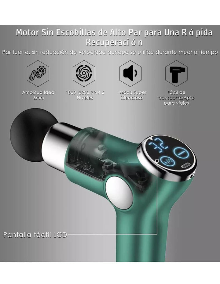 Pistola de Masaje Corporal 32 Velocidades LCD - Image 3