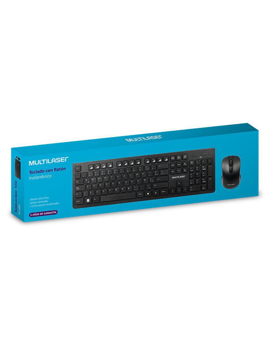 Mouse y Teclado Inalámbrico Slim Multilaser - Image 3