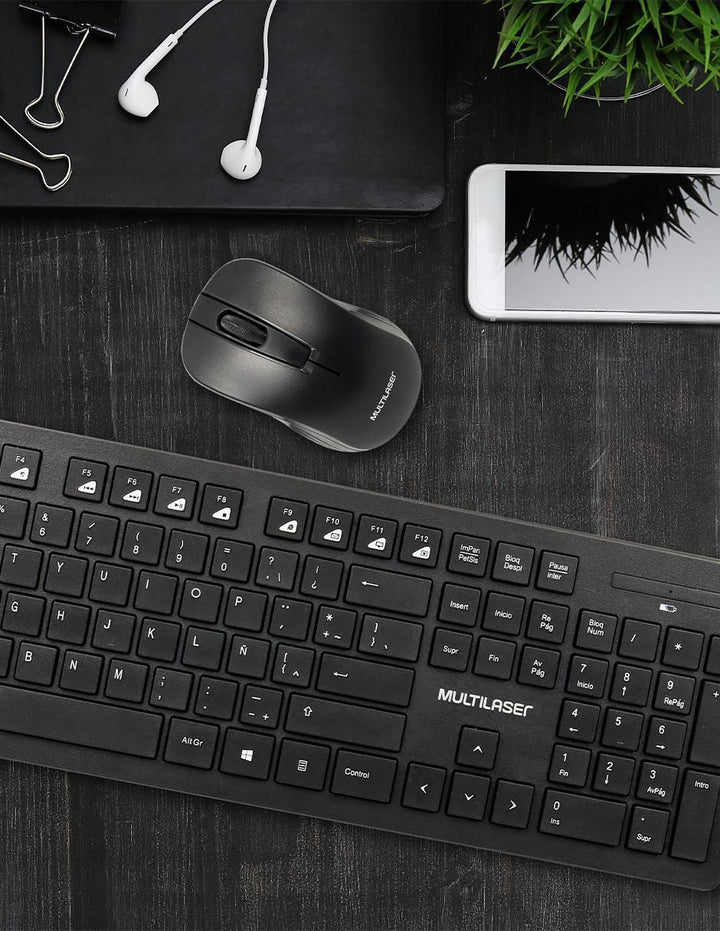Mouse y Teclado Inalámbrico Slim Multilaser - Image 4
