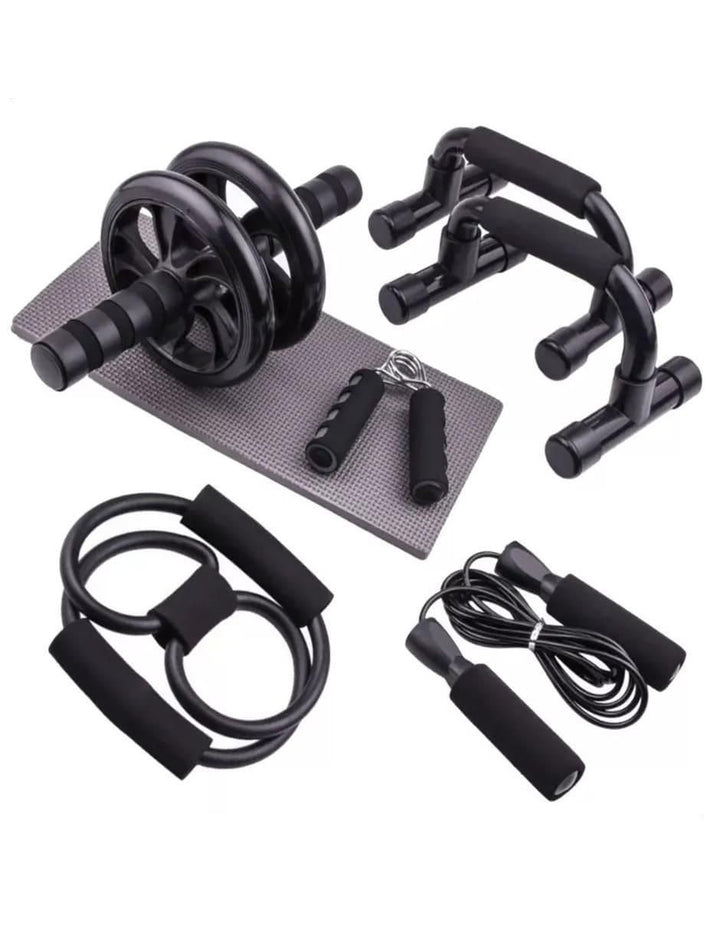 Set Rodillos Abdominales 6 en 1 con Cuerda para Saltar - Image 1