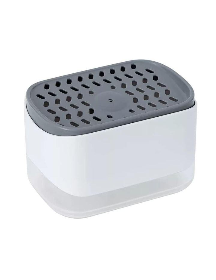 Dosificador Jabón con Portaesponjas Plástico - Image 1