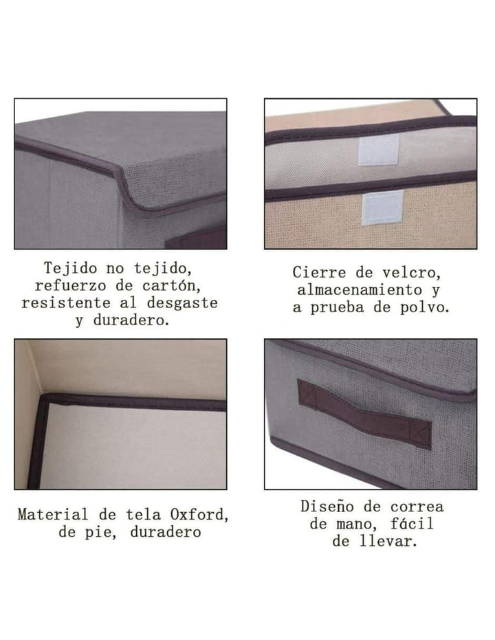 Caja de Tela Cuadrada Organizadora con Tapa - Image 2