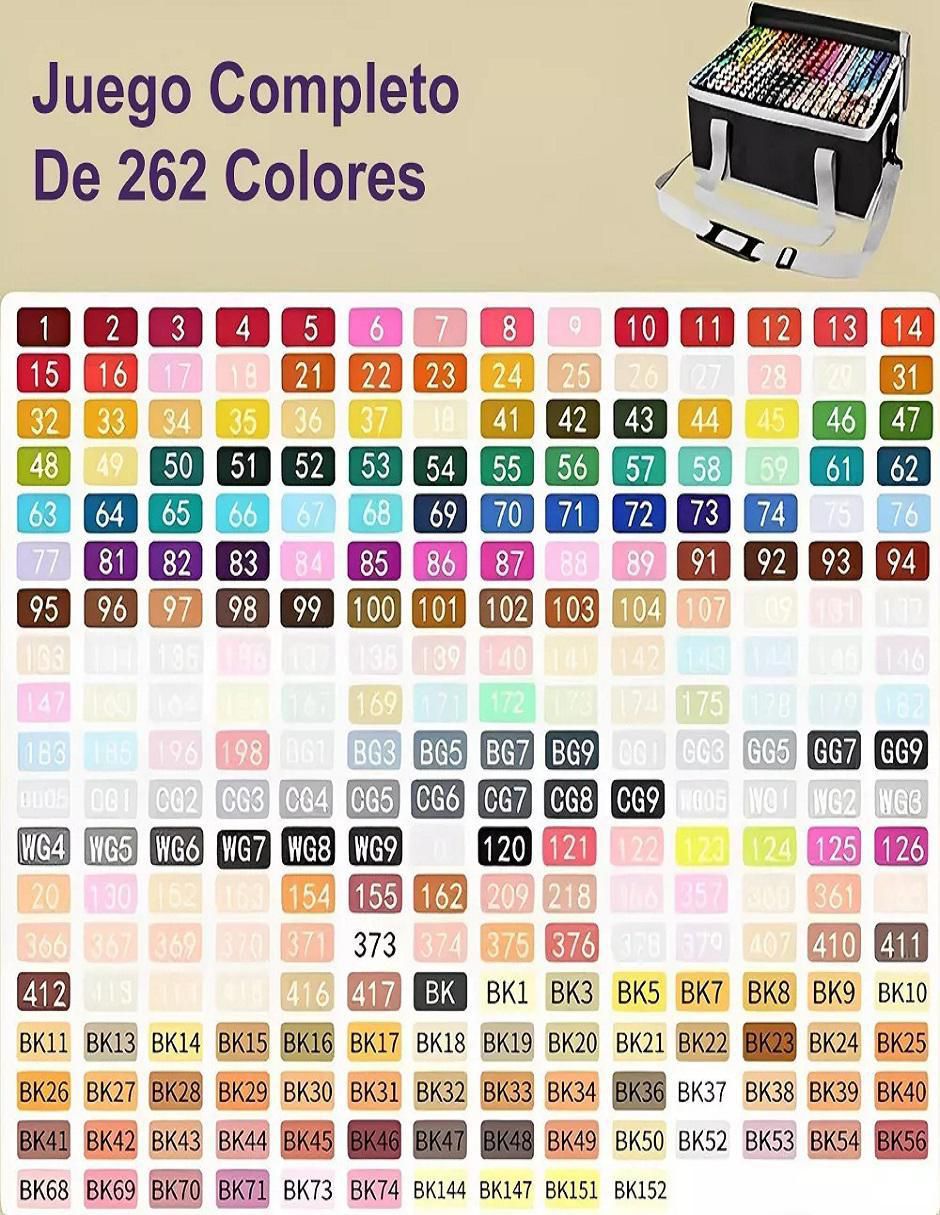 Set de Plumones Profesionales 262 Colores - Image 5