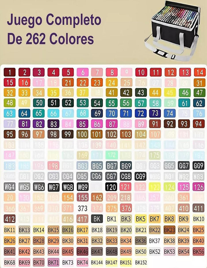 Set de Plumones Profesionales 262 Colores - Image 5