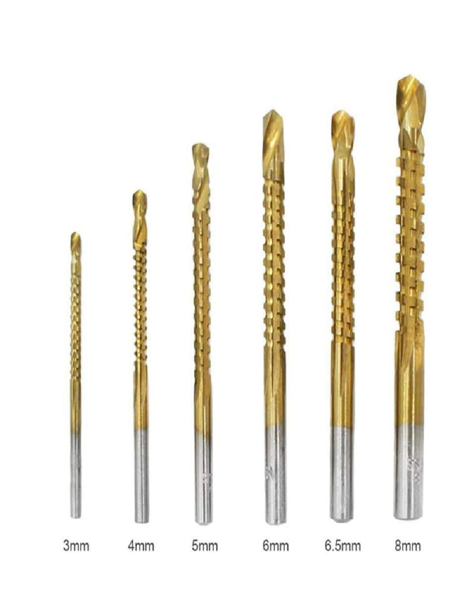 Brocas para Madera HSS Titanio 6 Piezas - Image 2
