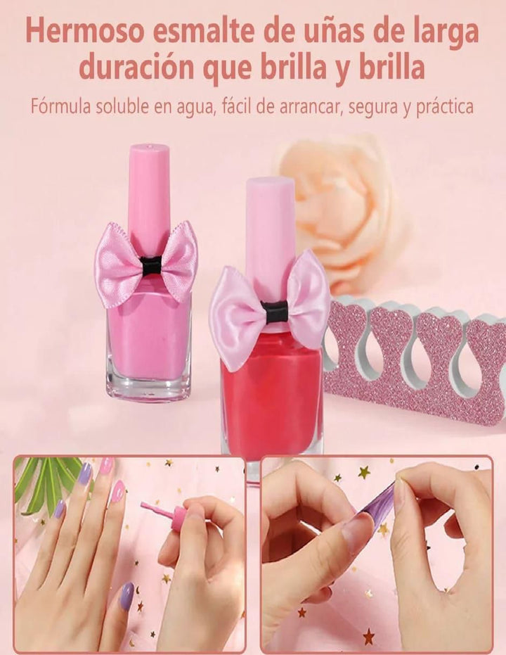 Kit de Maquillaje para Niñas con Bolsa y Accesorios - Image 3