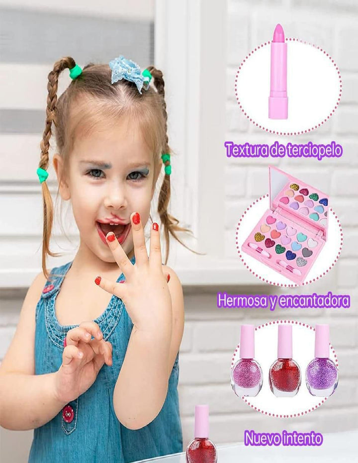 Set de Maquillaje para Niñas Lavable 5 Piezas - Image 2