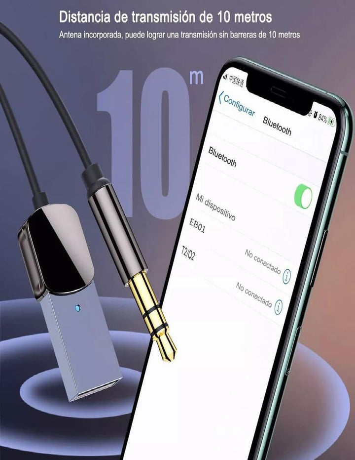 Receptor Bluetooth USB 5.1 Auxiliar 3.5mm - Image 2