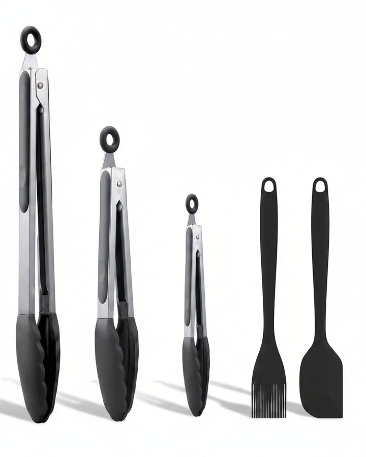 Set de Utensilios Acero Inoxidable y Silicona 6 Piezas - Image 1