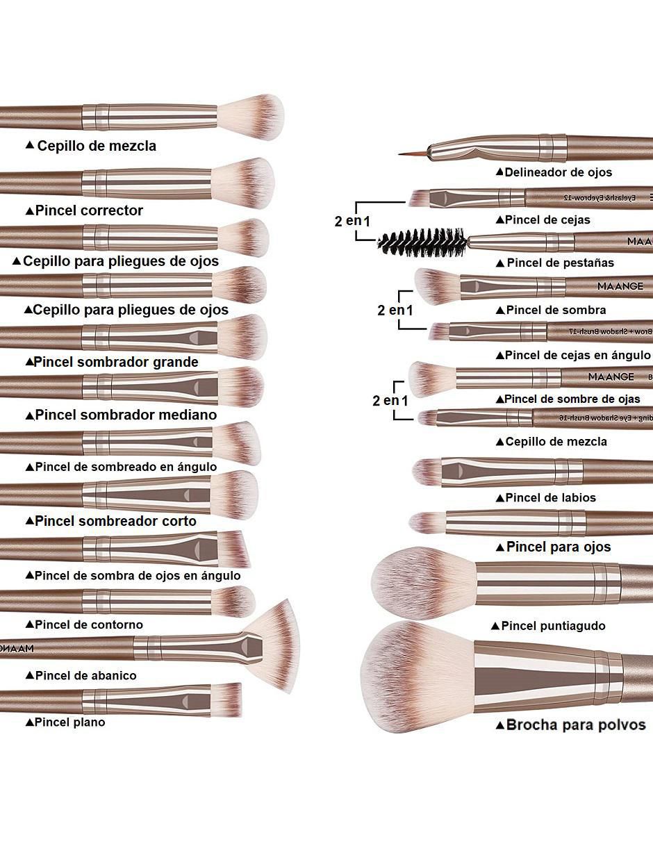 Brochas de Maquillaje Profesional 15 Piezas - Image 2