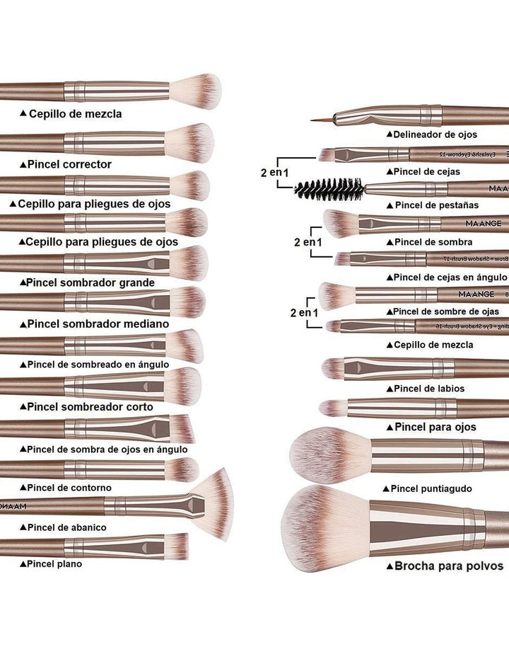 Brochas de Maquillaje Profesional 15 Piezas - Image 2