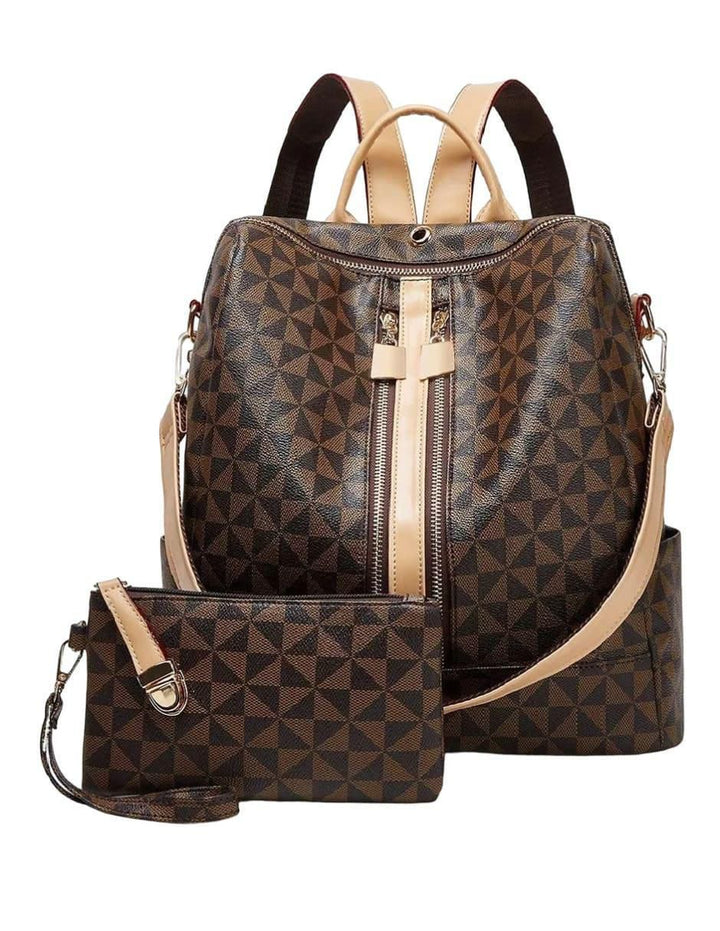 Mochila para Mujer con Cartera y Bolsillos Multifuncionales - Image 1
