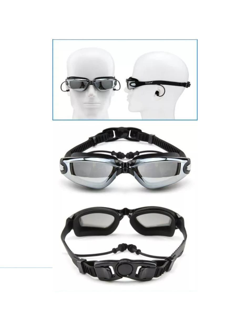 Kit Natación Lentes Gorro Clips Antivaho UV - Image 2