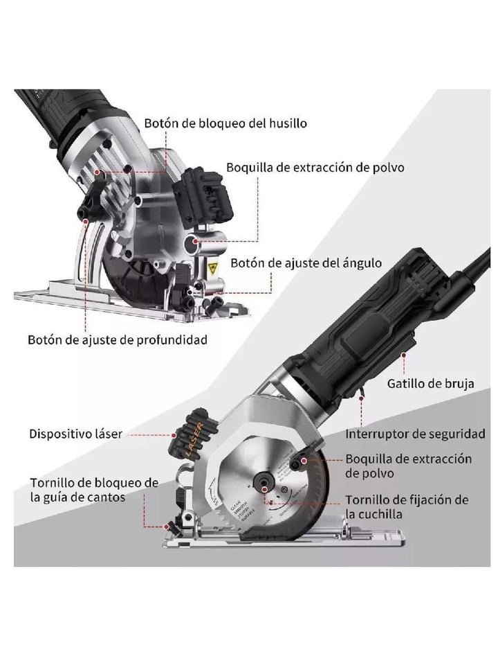 Lijadora Orbital 500W Portátil Empuñadura Goma - Image 2