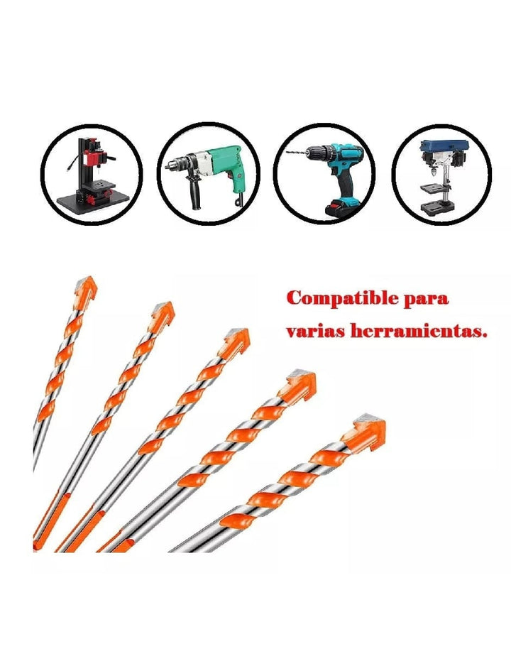 Brocas para Concreto con Punta Lanza Triangular 5 Piezas - Image 3