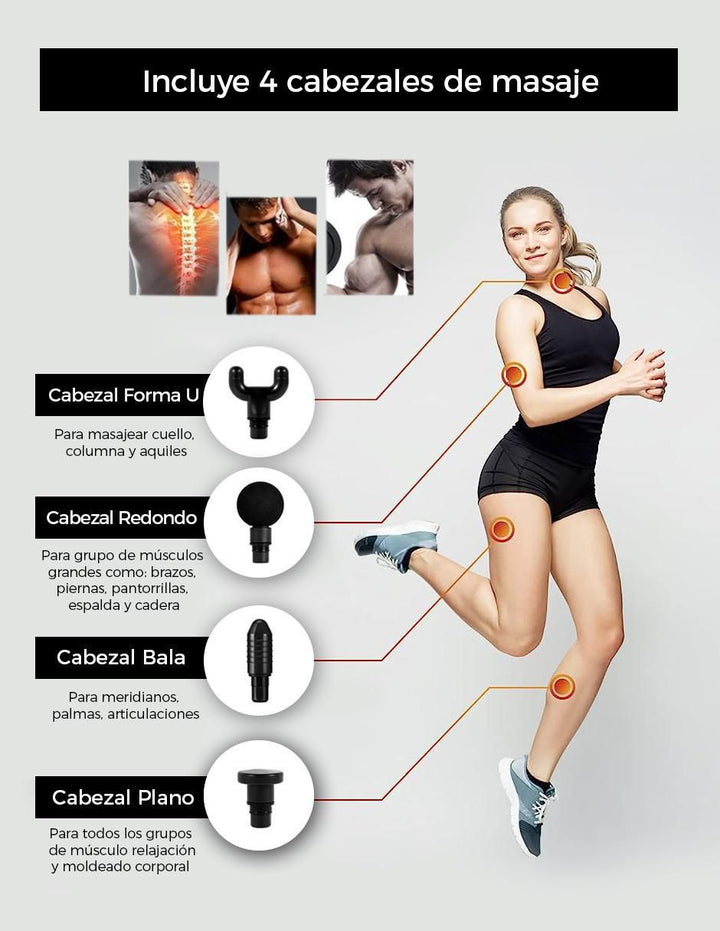 Pistola de Masaje Muscular Dosyu Vibraciones Profundas - Image 3