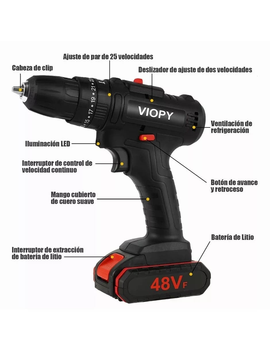 Taladro Inalámbrico 48V con 26 Accesorios - Image 2