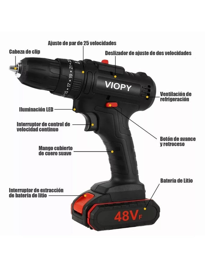 Taladro Inalámbrico 48V con 26 Accesorios - Image 2
