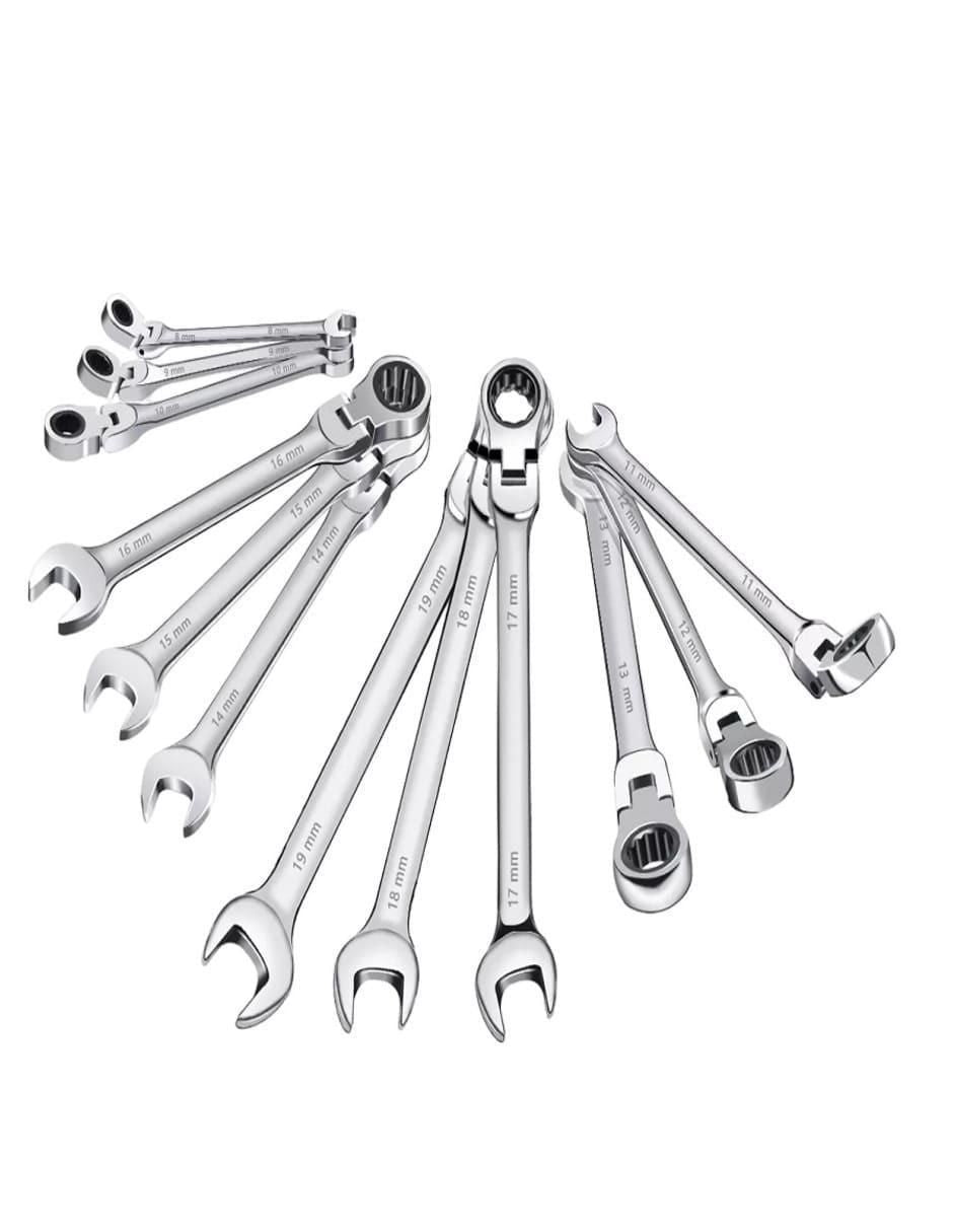 Juego Llaves Inglesas Ajustables Acero Inoxidable 28 Piezas - Image 1