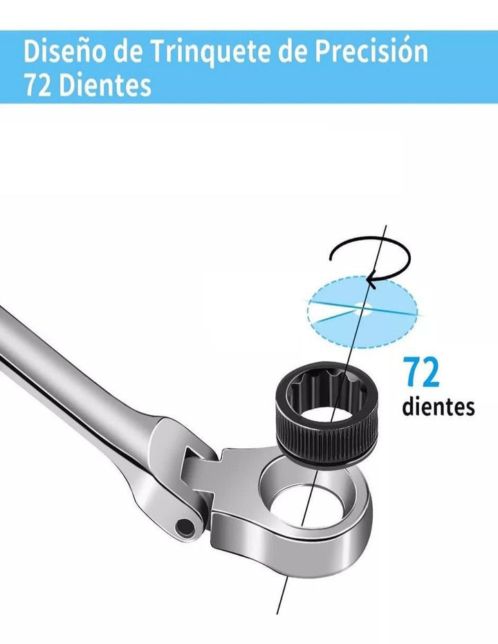 Juego Llaves Inglesas Ajustables Acero Inoxidable 28 Piezas - Image 3