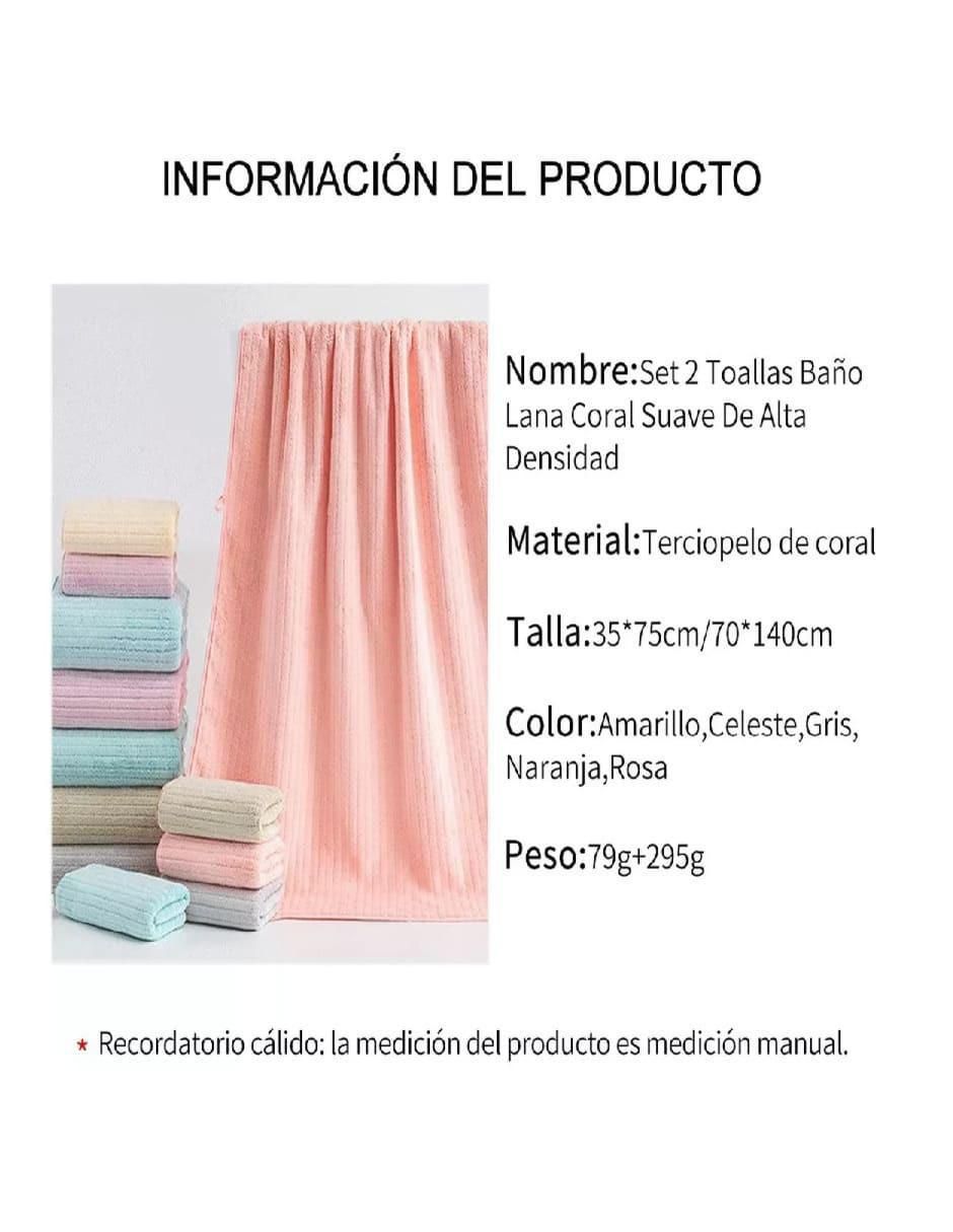 Toalla de Baño Microfibra Doble Cara 70x140cm - Image 3