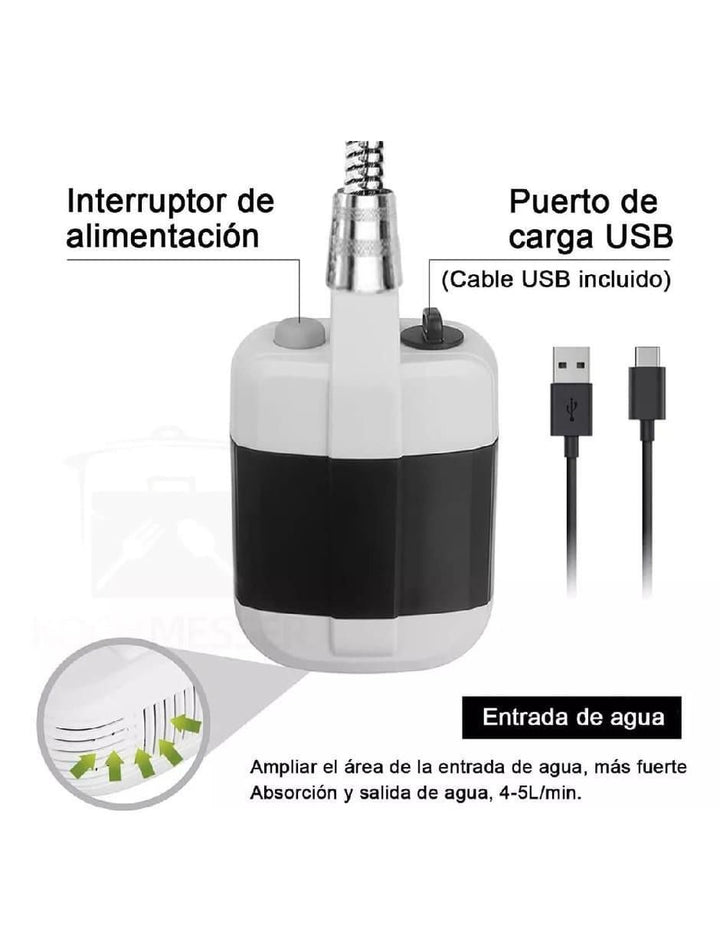 Ducha Portátil de Campismo con Batería - Image 3