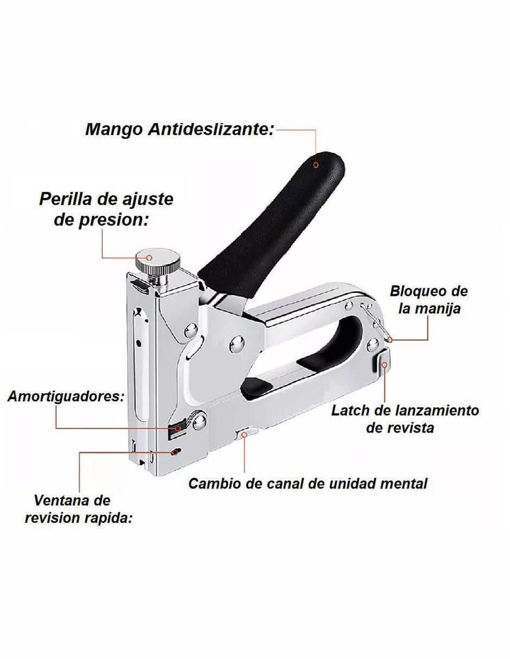 Engrapadora Manual Acero Cromado Grapas 22/6 - Image 2