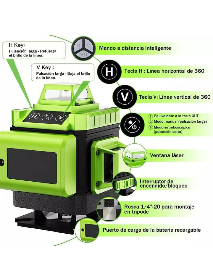 Nivel Láser 16 Líneas con Batería y Accesorios - Image 2