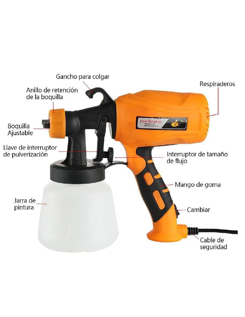 Pistola Eléctrica para Pintar 550W 3 Boquillas - Image 2