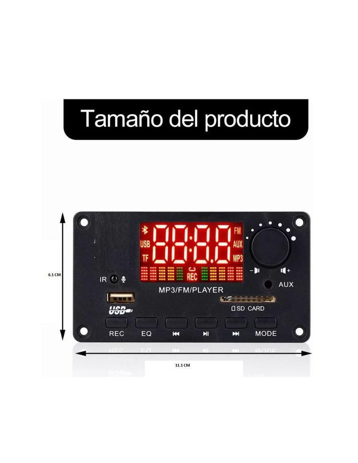 Reproductor MP3 Portátil Bluetooth Negro 130g - Image 3