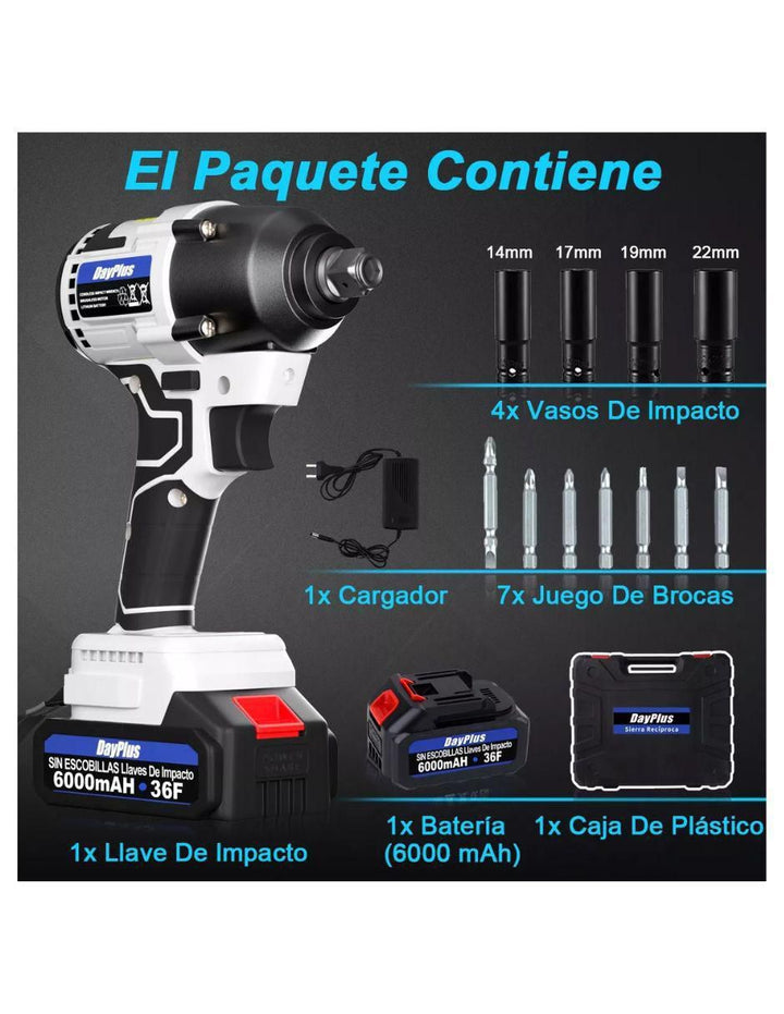 Llave de Impacto 420 N.m Mandril Doble - Image 2