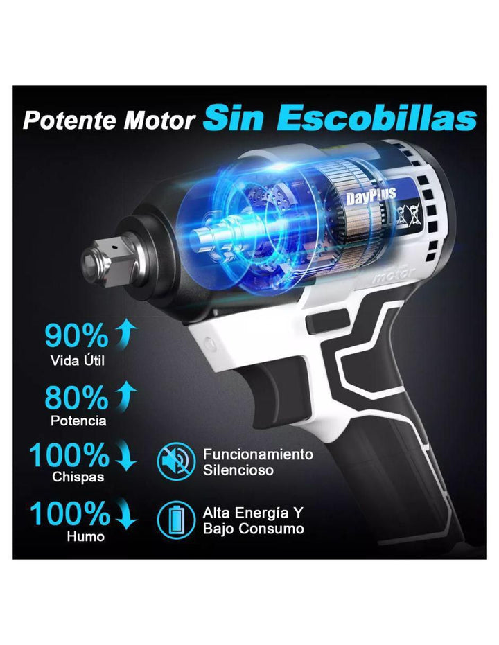 Llave de Impacto 420 N.m Mandril Doble - Image 3