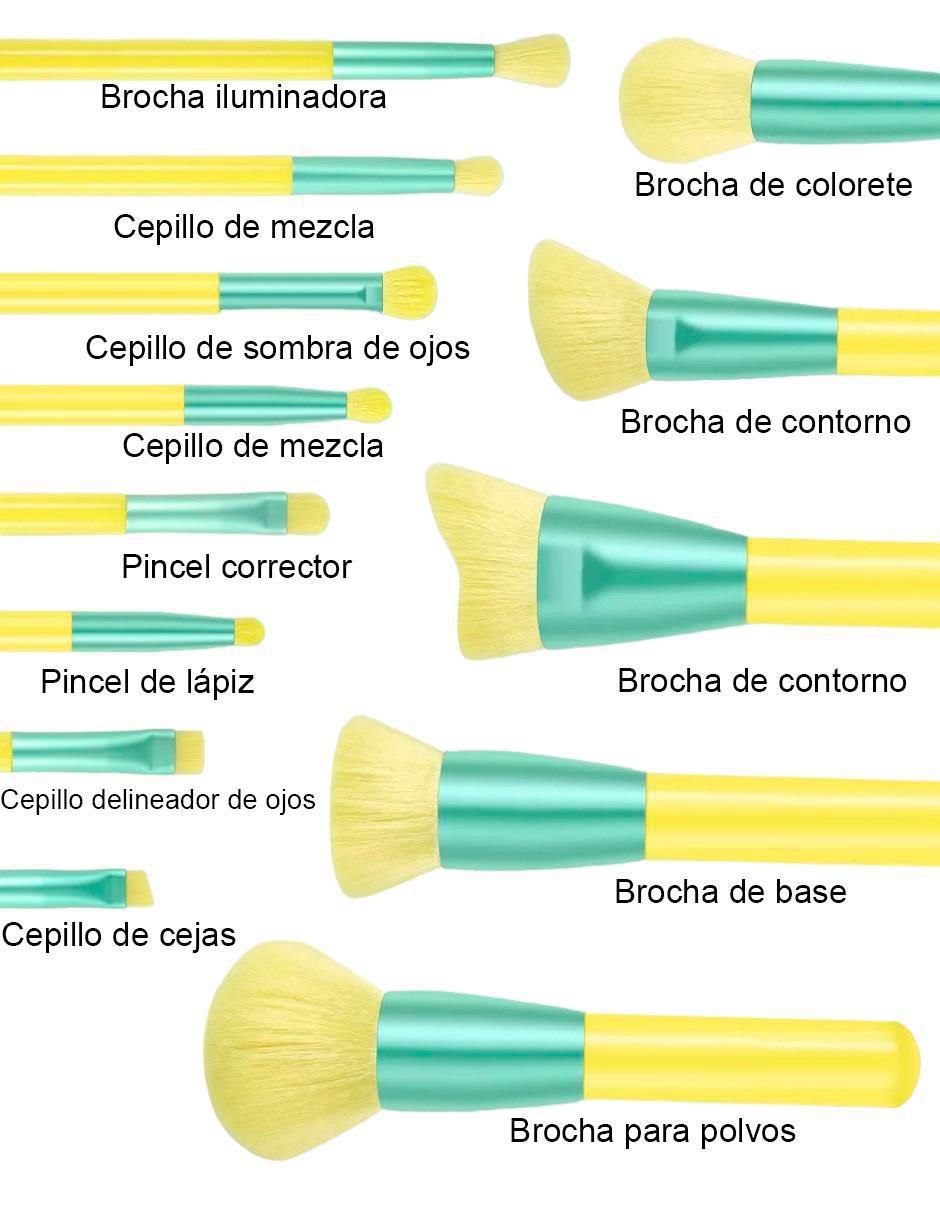Set de 13 Brochas Maquillaje Sintéticas Profesional - Image 5