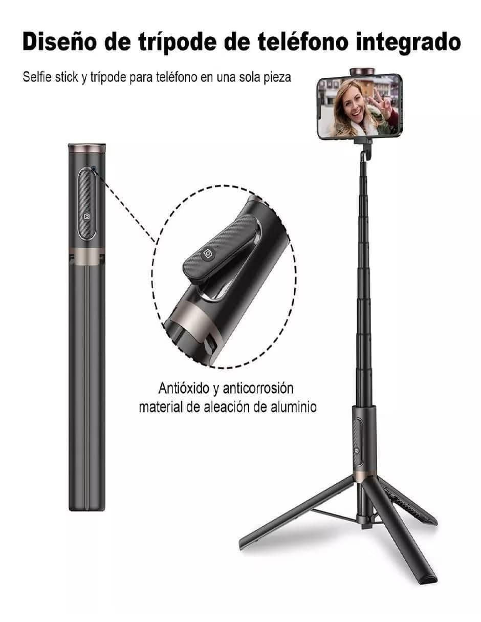Tripie Selfie Aluminio Telescópico Plegable - Image 1