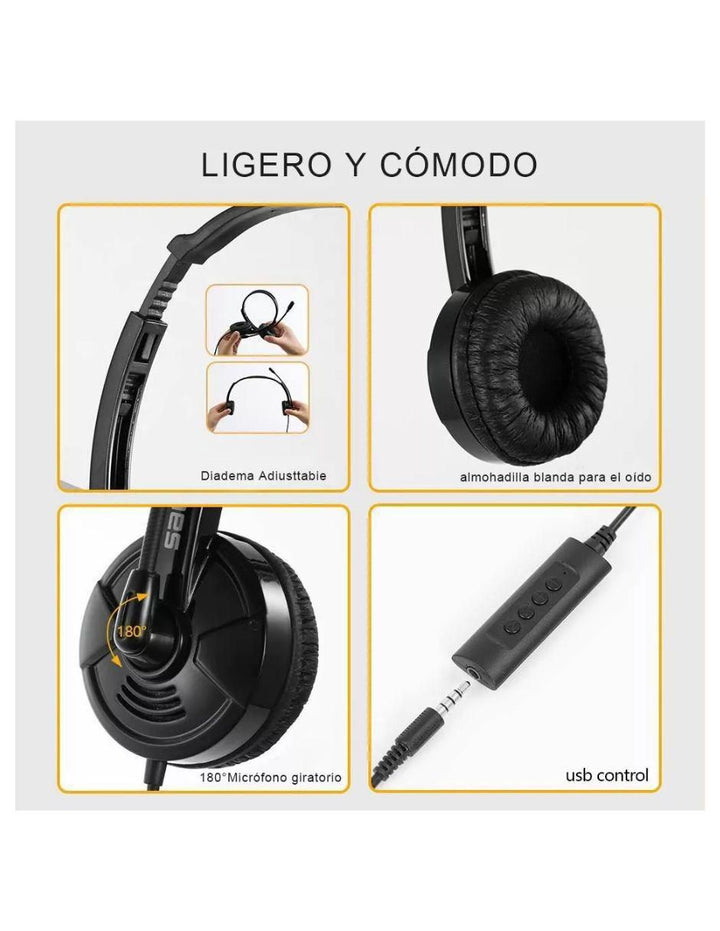 Audífonos Over-ear Alámbricos con Cancelación de Ruido - Image 1
