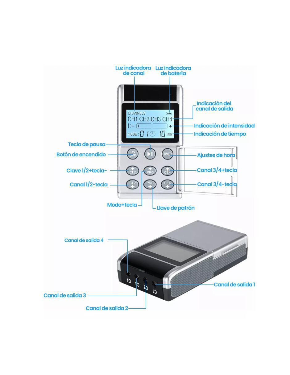 Electroestimulador Muscular TENS EMS 20 Niveles - Image 3
