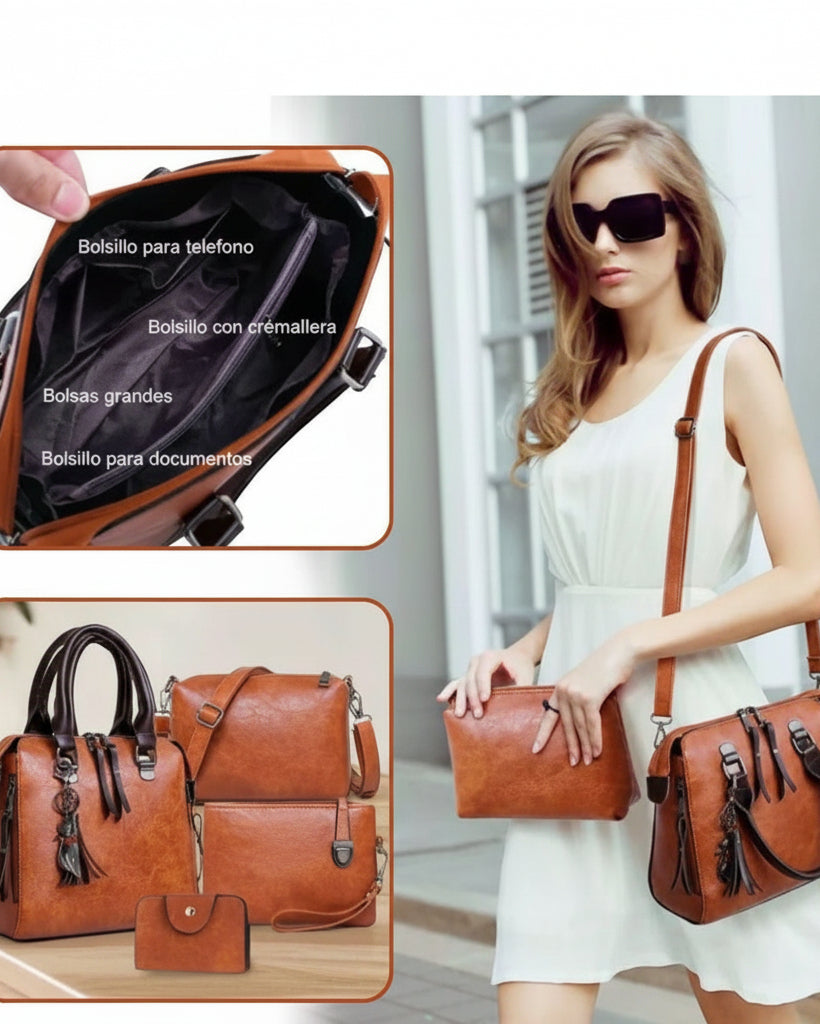 Bolsa Bandolera de Cuero para Mujer - Image 3