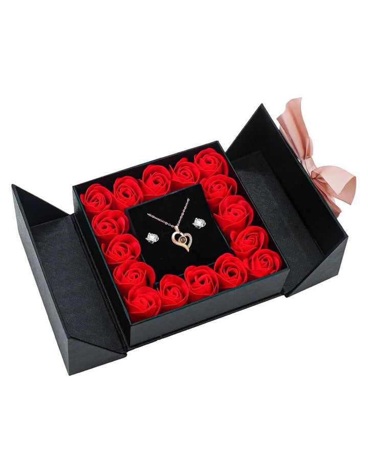 Collar de Corazón Rosa Eterna - Image 1