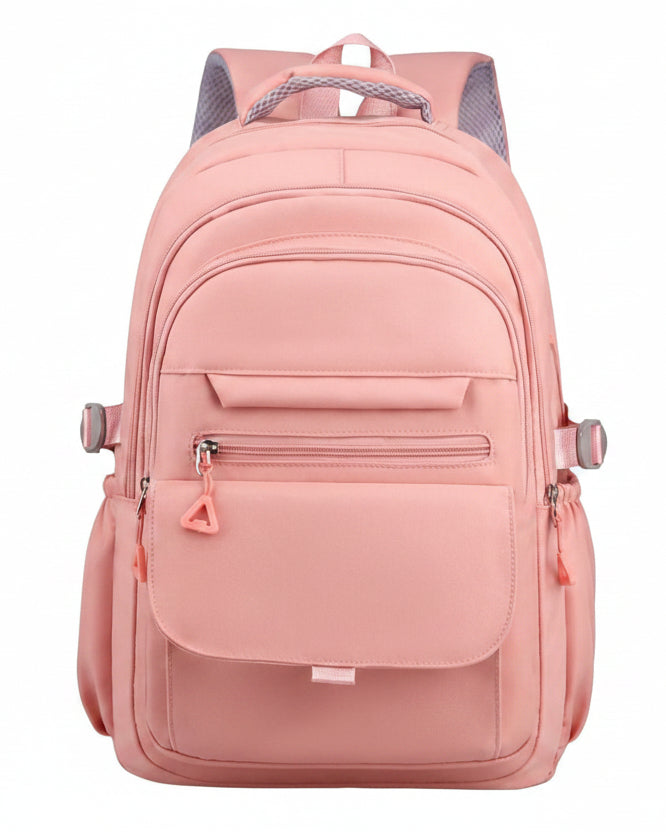 Mochila Escolar Impermeable Rosa Niña 1 Pieza - Image 1