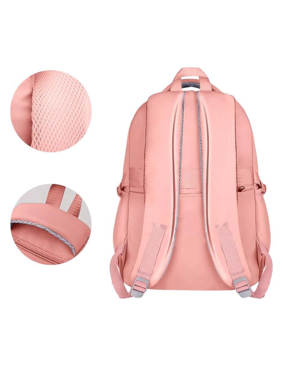 Mochila Escolar Impermeable Rosa Niña 1 Pieza - Image 4